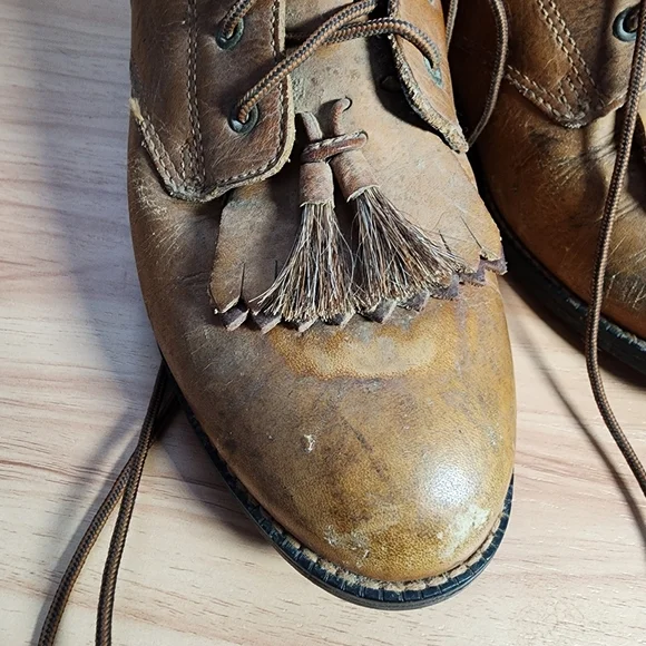 Ariat Brown Leather Boots Size 8 - Picture 7 of 14